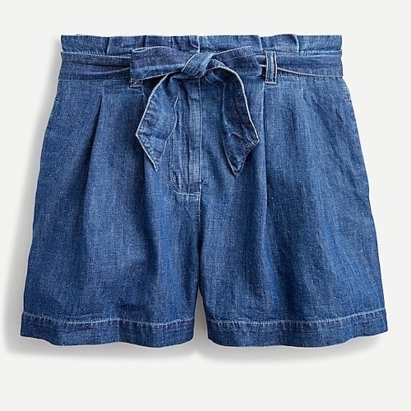 J. Crew Pants - NWT J. Crew Santa Ana Wash Denim Paperbag Shorts 4